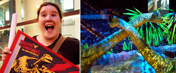 Anna with Dinosaurs